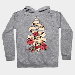 Love, Courage, Pride Tattoo Hoodie